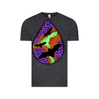 Vintage Black halloween bat  teardrop Vintage Tee - BundleAndBundleShop