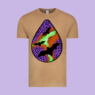 Halloween Bat  Teardrop Vintage Tee Designed By Bundleandbundleshop
