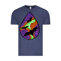 Vintage Denim halloween bat  teardrop Vintage Tee - BundleAndBundleShop