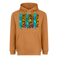 Meerkat turquoise leopard sunflowers colorful Heavyweight Hoodie - RanaPortraitStore