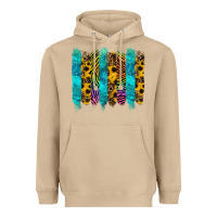 Mushroom turquoise leopard sunflowers colorful Heavyweight Hoodie - RanaPortraitStore