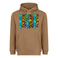 Toasted Coconut turquoise leopard sunflowers colorful Heavyweight Hoodie - RanaPortraitStore