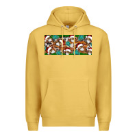 Antique Gold Santa skeleton christmas Premium Hoodie - Artiststas