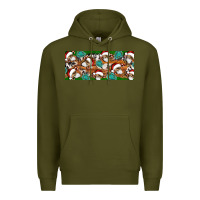 Army Green Santa skeleton christmas Premium Hoodie - Artiststas