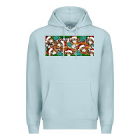 Blue Mist Santa skeleton christmas Premium Hoodie - Artiststas