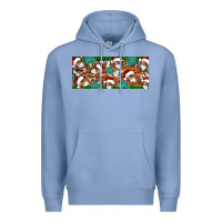 Colony Blue Santa skeleton christmas Premium Hoodie - Artiststas