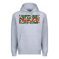Heather Grey Santa skeleton christmas Premium Hoodie - Artiststas