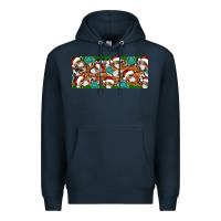 Navy Santa skeleton christmas Premium Hoodie - Artiststas