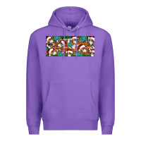 Purple Santa skeleton christmas Premium Hoodie - Artiststas