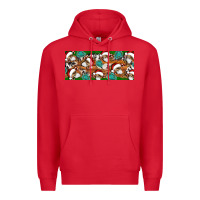 Red Santa skeleton christmas Premium Hoodie - Artiststas