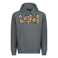Rock Santa skeleton christmas Premium Hoodie - Artiststas