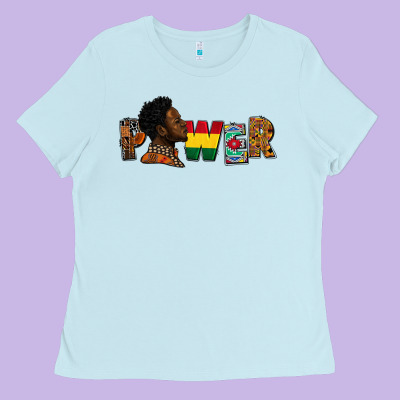 Power Juneteenth Ladies Tee Designed By Fadigitalartstudio