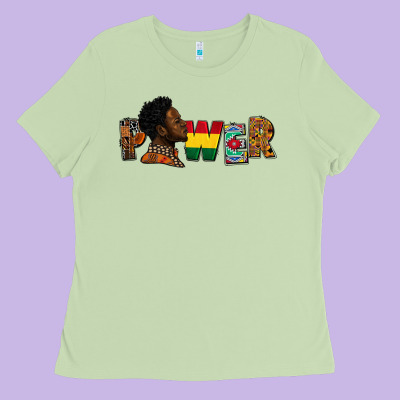 Power Juneteenth Ladies Tee Designed By Fadigitalartstudio