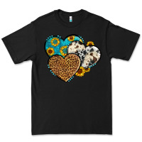 Black cowhide leopard hearts Premium Tee - OliviaCreatesArt