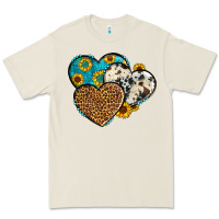 Bone cowhide leopard hearts Premium Tee - OliviaCreatesArt