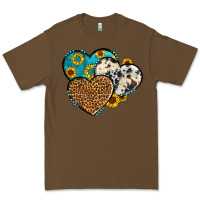 Cacao cowhide leopard hearts Premium Tee - OliviaCreatesArt