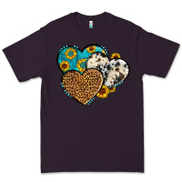Plum cowhide leopard hearts Premium Tee - OliviaCreatesArt
