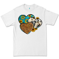 White cowhide leopard hearts Premium Tee - OliviaCreatesArt