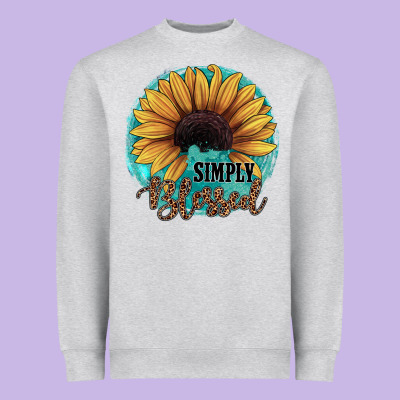 Simply Blessed Heavyweight Sweatshirt Designed By Jahusdesignshop