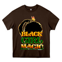 Chocolate Brown Black magic girl Heavy Core Tee - HowdyJamesFarm