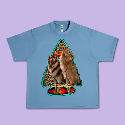 Howling Wolves Arrowhead Urban Heavy Tee Designed By Jasminsmagicworld