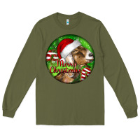 Army Green Nubian Goat Christmas Long Sleeve Tee - LillyAllenDesigns