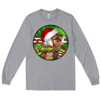 Heather Grey Nubian Goat Christmas Long Sleeve Tee - LillyAllenDesigns