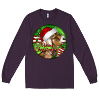 Plum Nubian Goat Christmas Long Sleeve Tee - LillyAllenDesigns