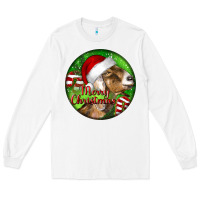 White Nubian Goat Christmas Long Sleeve Tee - LillyAllenDesigns
