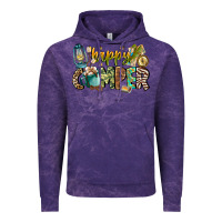 Cloud Purple happy camper Vintage Hoodie - CowhideDigitalArt