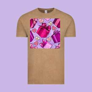 Valentines Day Gift Box And Cookie Seamless Pattern Vintage Tee Designed By Bundleandbundleshop