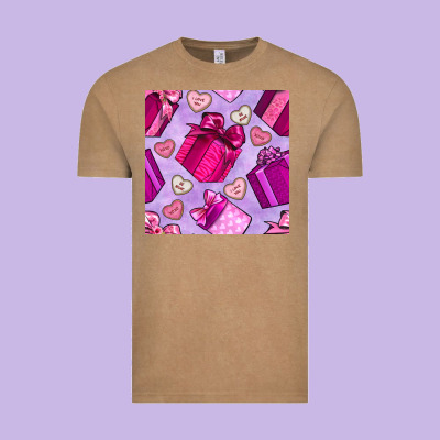 Valentines Day Gift Box And Cookie Seamless Pattern Vintage Tee Designed By Bundleandbundleshop