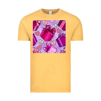 Vintage Mustard valentines day gift box and cookie seamless pattern Vintage Tee - BundleAndBundleShop