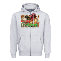 Heather Grey merry christmas Zipper Hoodie - JahusDesignShop