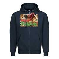 Navy merry christmas Zipper Hoodie - JahusDesignShop