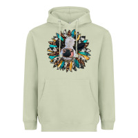 Matcha baby cow with sunflower Heavyweight Hoodie - RanaPortraitStore