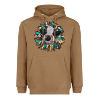 Toasted Coconut baby cow with sunflower Heavyweight Hoodie - RanaPortraitStore