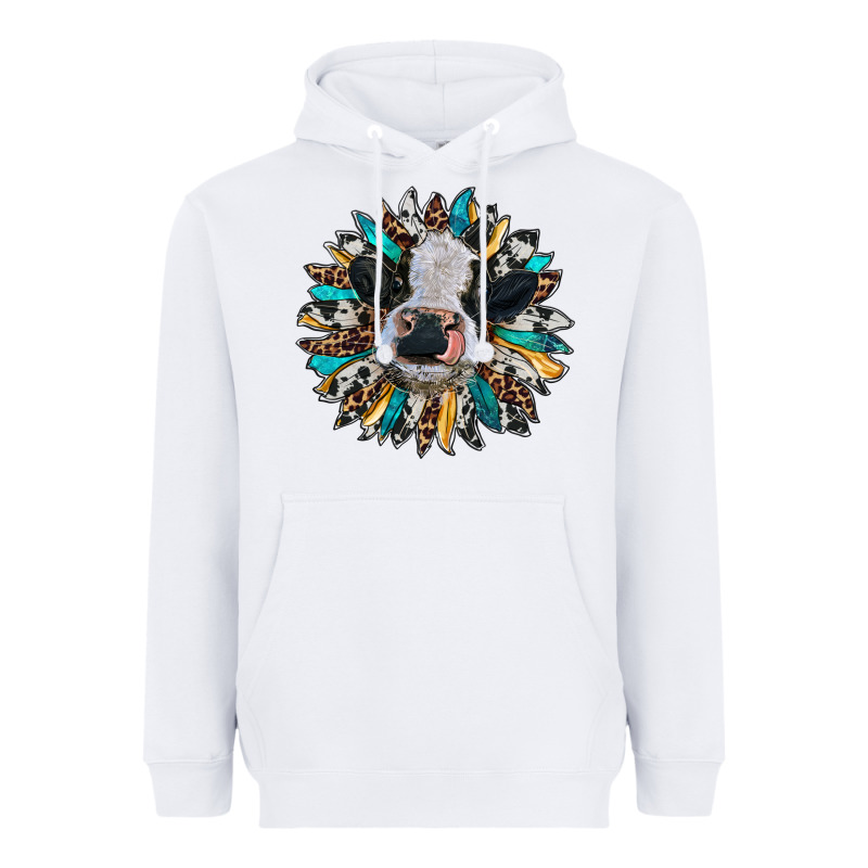 Baby Cow With Sunflower Heavyweight Hoodie by RanaPortraitStore | Teevron