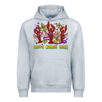 Heather Grey happy crawdi gras mardi gras carnival Urban Hoodie - Jasminsmagicworld