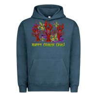 Pigment Midnight Navy happy crawdi gras mardi gras carnival Urban Hoodie - Jasminsmagicworld