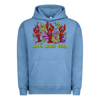 Pigment Pebble Blue happy crawdi gras mardi gras carnival Urban Hoodie - Jasminsmagicworld