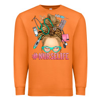 Carrot blonde messy bun nurse life Premium Sweatshirt - RanaPortraitStore