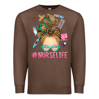 Chestnut blonde messy bun nurse life Premium Sweatshirt - RanaPortraitStore