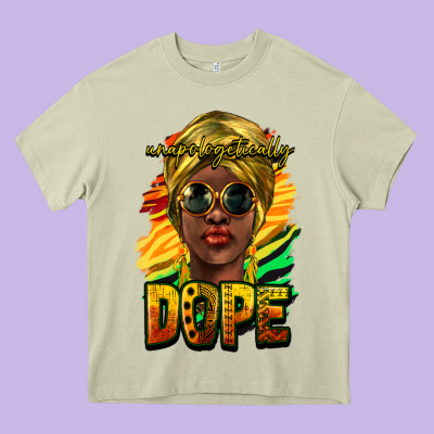 Unapologetically Dope Afro Heavy Core Tee Designed By Howdyjamesfarm