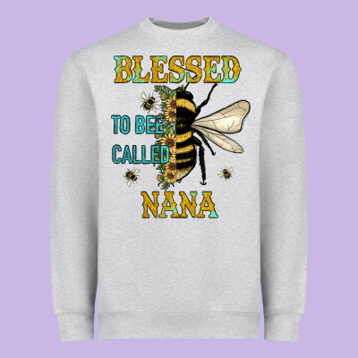 Blessed To Bee Nana Heavyweight Sweatshirt Designed By Jahusdesignshop