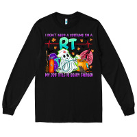 Black respiratory therapist halloween humor Long Sleeve Tee - CowhideDigitalArt