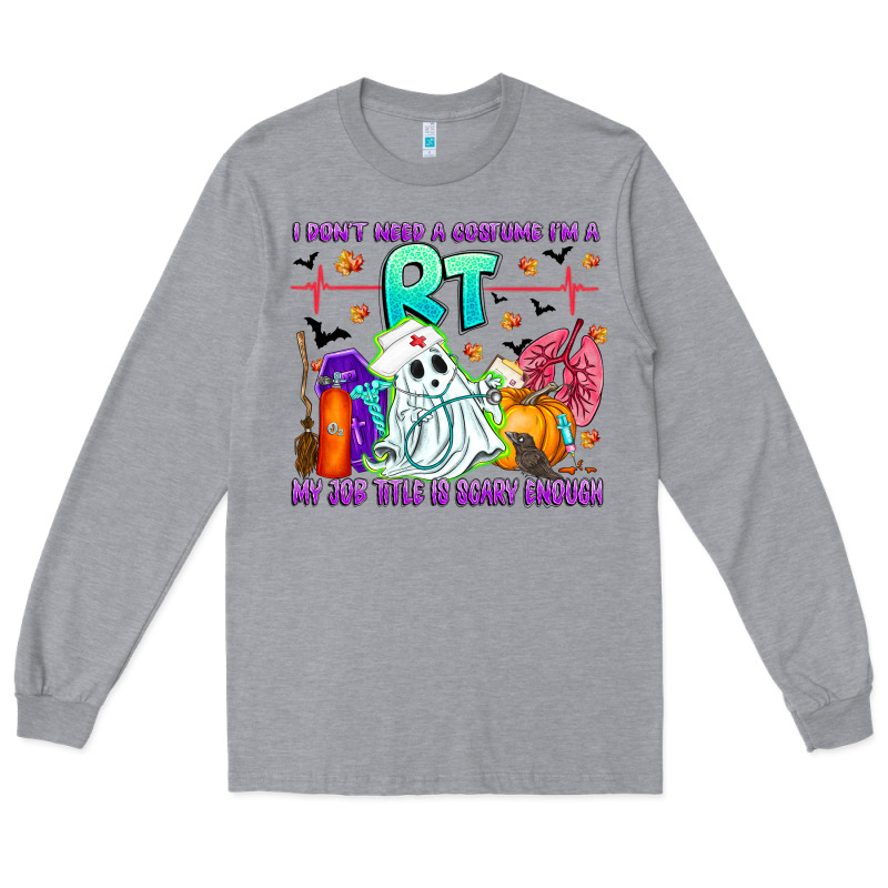 Respiratory Therapist Halloween Humor Long Sleeve Tee by CowhideDigitalArt | Teevron