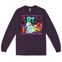 Plum respiratory therapist halloween humor Long Sleeve Tee - CowhideDigitalArt