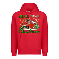Red Small Town Christmas Premium Hoodie - Artiststas
