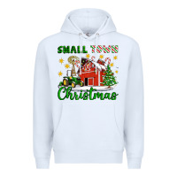 White Small Town Christmas Premium Hoodie - Artiststas